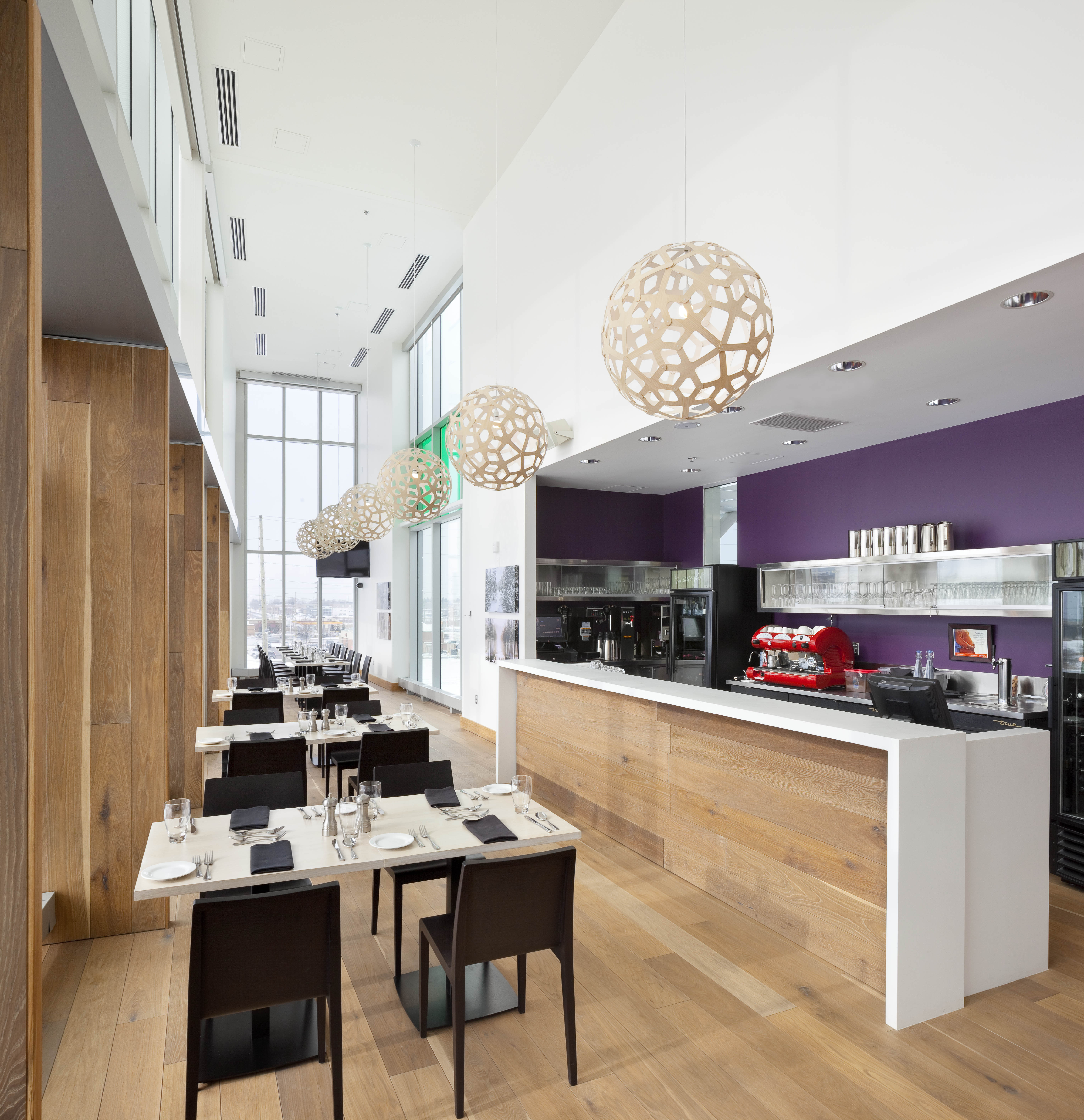 The training restaurant includes an open bar area. (Tom Arban)